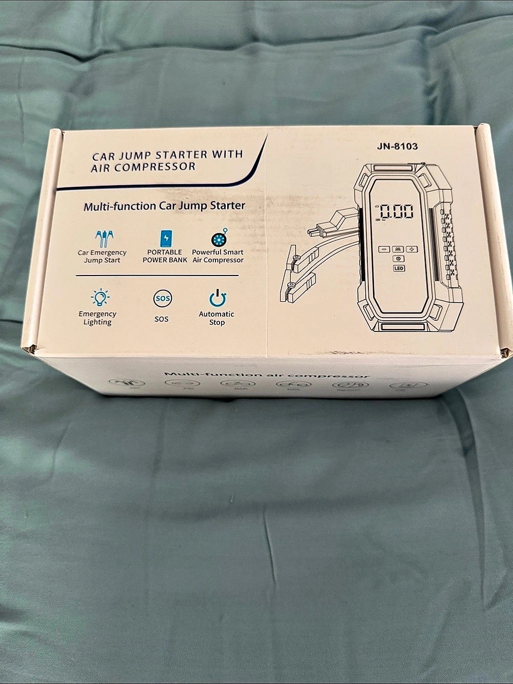 Car Jump Starter with Multi-function air compressor